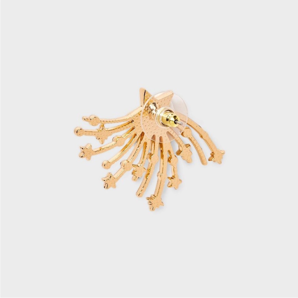 SUGARFIX by BaubleBar Firework Show Statement Earrings Red White Blue Gold NWT - Picture 2 of 6